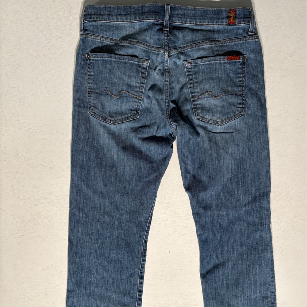 7 For All Mankind Light Blue Standard Jeans - Picture 6 of 8